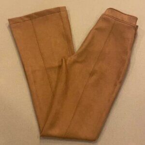SPANX Faux Suede Pull On Flare Pants Rich Caramel Size Medium New With Tag